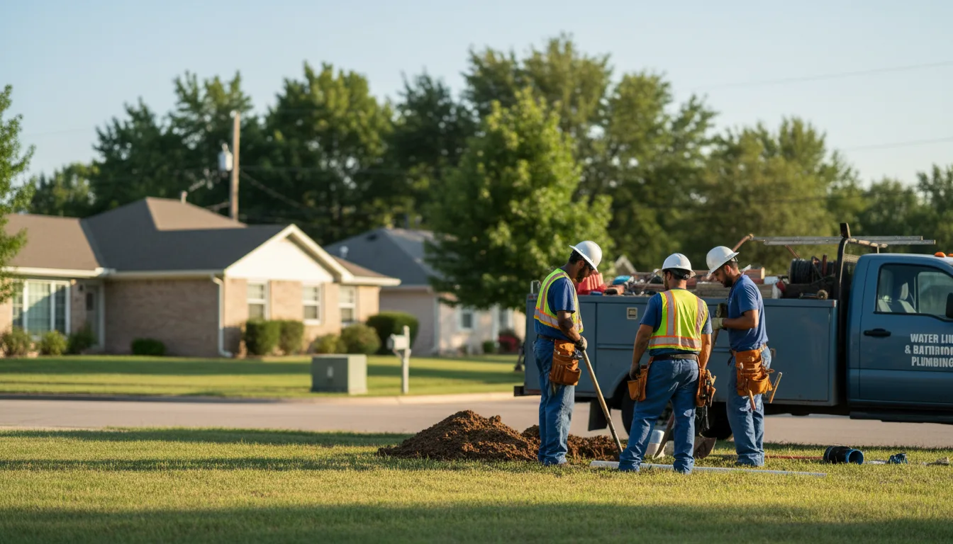 Residential water line and bathroom plumbing service in Dutchtown, MO